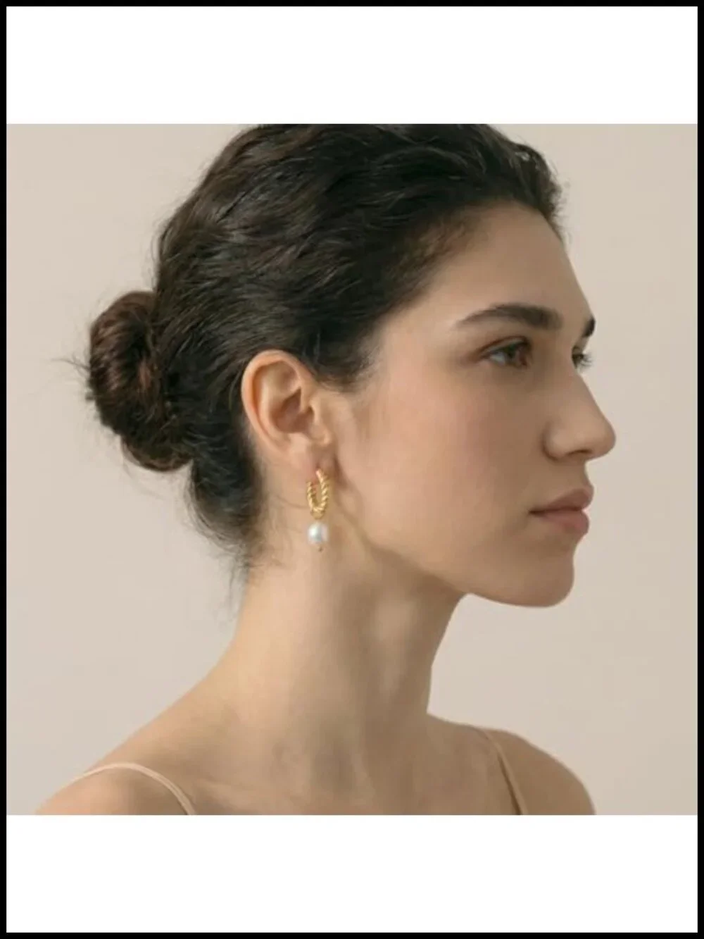 Dainty Pearl Drop Earrings for Women Gold Huggie Hoop Dangle Earrings Stainless